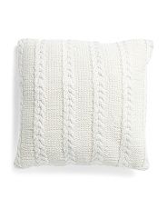 22x22 Linen Blend Chunky Sweater Knit Pillow | TJ Maxx