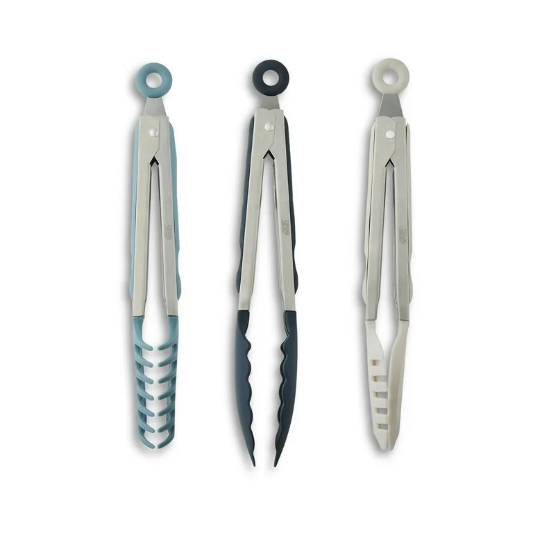 Thyme & Table Heat Resistant Silicone Locking Tongs (3 Count) | Walmart (US)