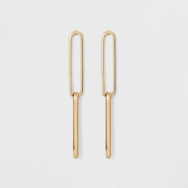 Link Earrings - A New Day™ Gold | Target