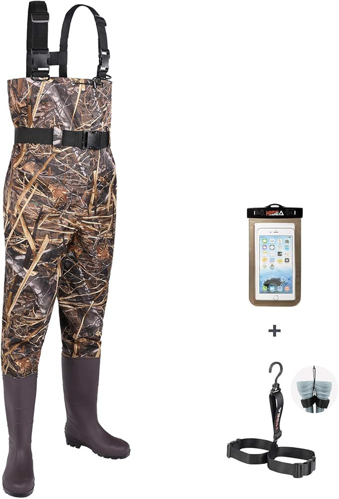 FISHINGSIR Fishing Chest Waders for Men with Boots Mens Womens Hunting Bootfoot Waterproof Nylon ... | Amazon (US)