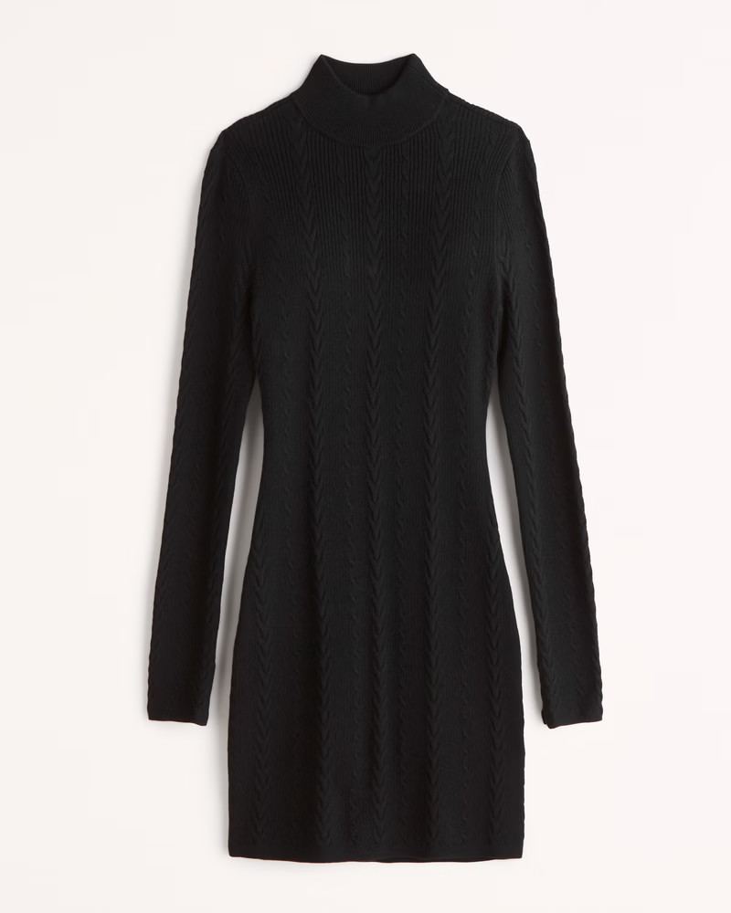 Women's Long-Sleeve Cable Mini Sweater Dress | Women's Dresses & Jumpsuits | Abercrombie.com | Abercrombie & Fitch (US)
