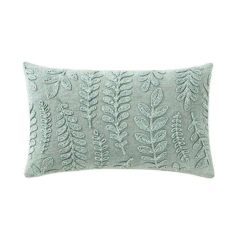 Better Homes & Gardens, Sage Embroidered Botanical Decorative Pillow, Oblong, 14" x 24", Sage, 1 ... | Walmart (US)