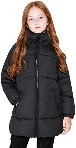 maoo garden Girls Winter Long Puffer Lightweight Coat Thick Padded Soft Fleece Jacket with Hood | Amazon (US)
