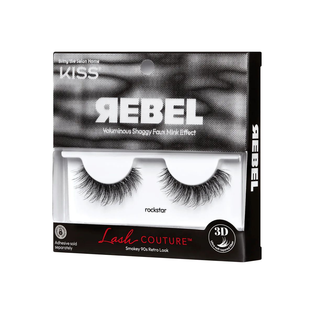 KISS Lash Couture Rebel Collection False Eyelashes Single Pack, rockstar, 1 Pair | KISS, imPRESS, JOAH