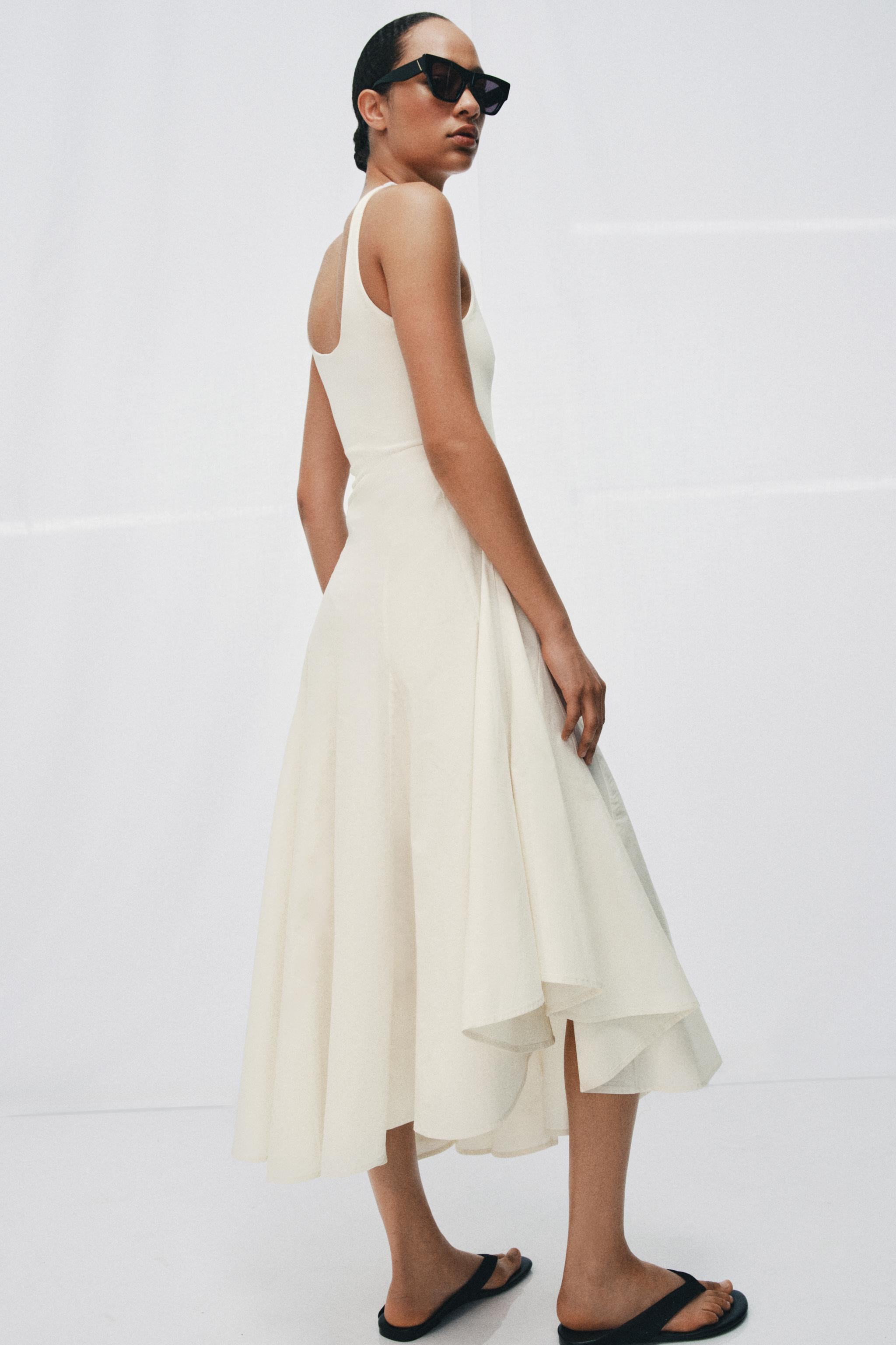 COMBINATION GODET DRESS | Zara US