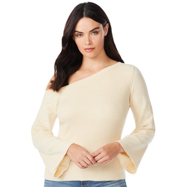 Sofia Jeans by Sofia Vergara Women's One-Shoulder Pullover Sweater | Walmart (US)