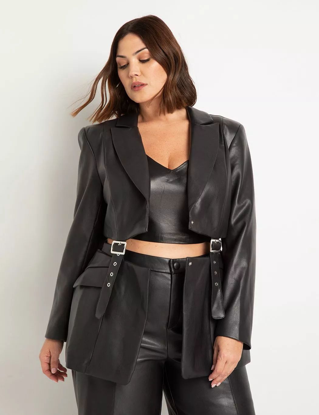 Buckle Detail Blazer | Women's Plus Size Coats + Jackets | ELOQUII | Eloquii