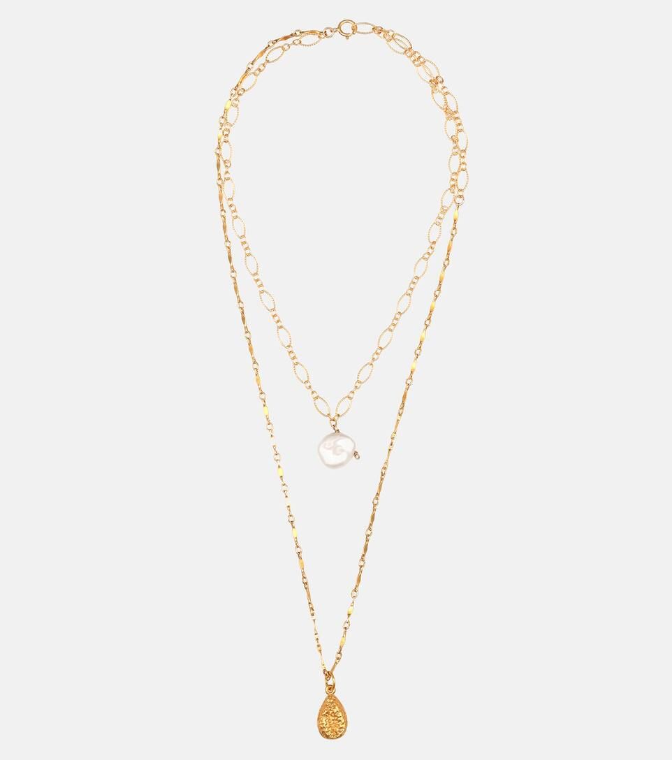 Exclusive to Mytheresa – Layers of the Sun 24kt gold-plated necklace with pearl | Mytheresa (DACH)