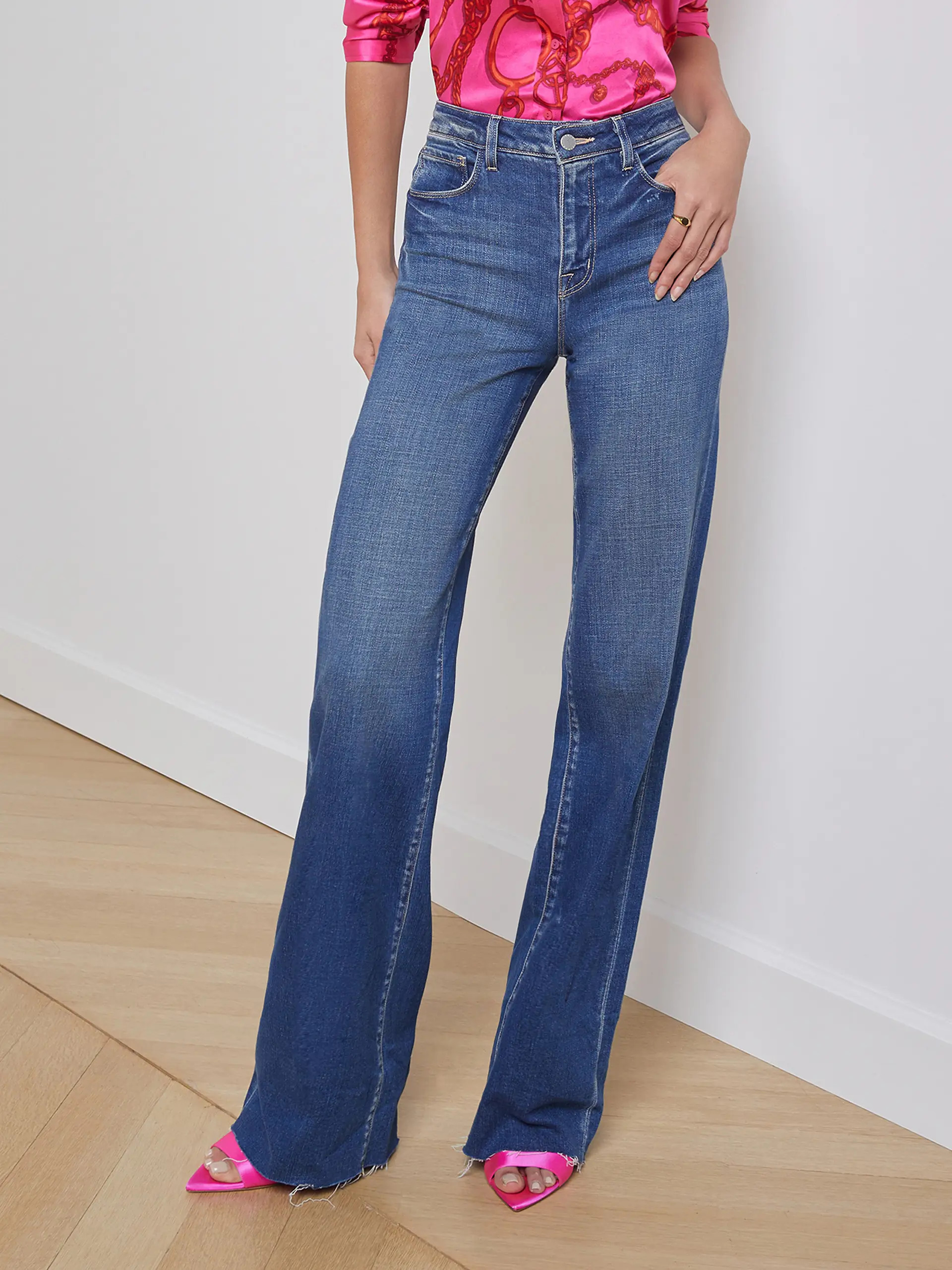 Scottie Wide-Leg Jean in Hasting | L'AGENCE | L'Agence