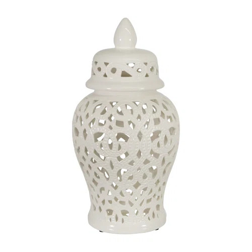 Boa Silver Indoor / Outdoor Ceramic Jar | Wayfair North America