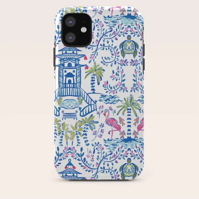 Colorful Coastal Chinoiserie  iPhone Case by Britt Mills | Society6