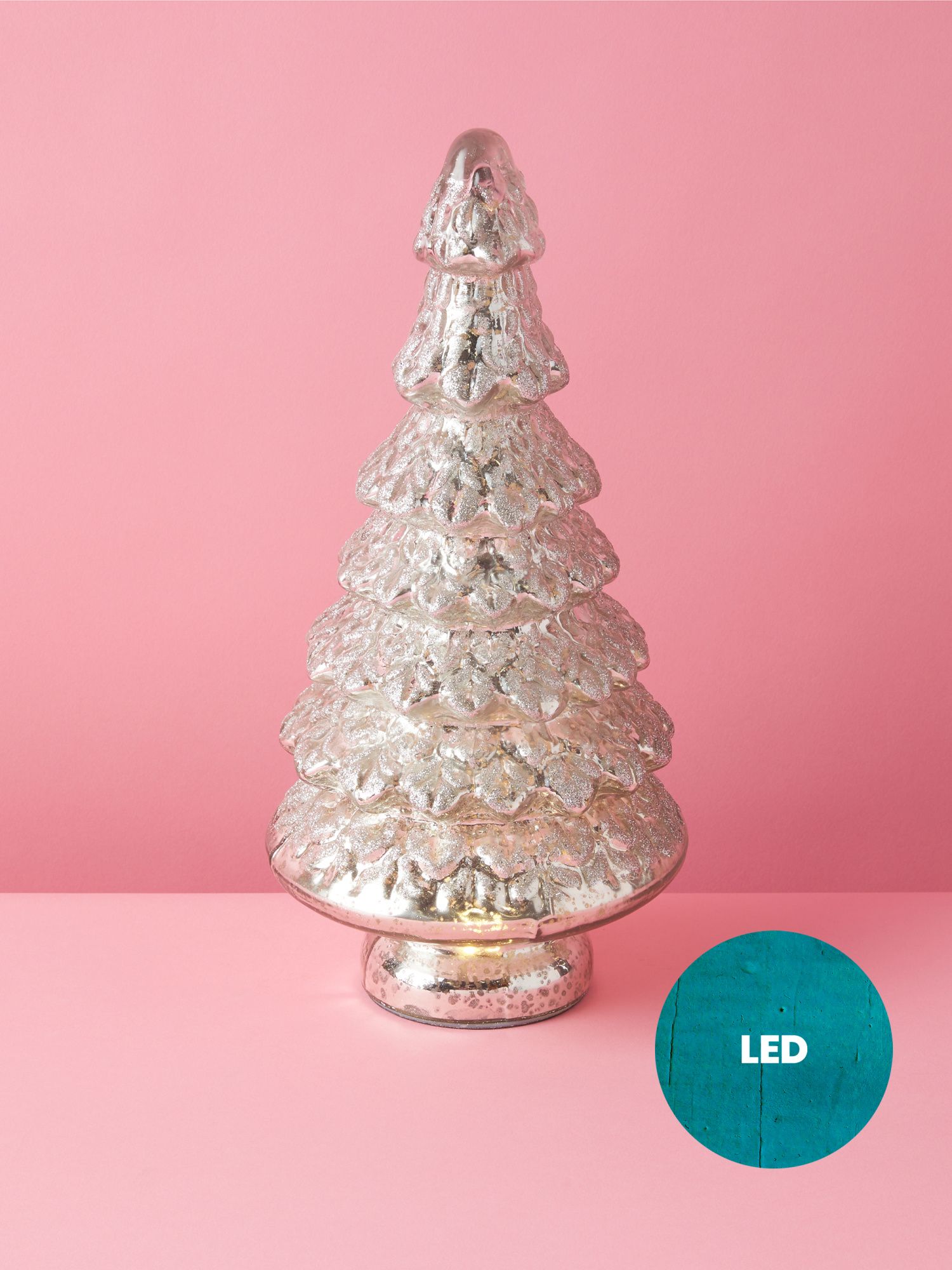 14in Led Light Up Glitter Tree | Seasonal Decor | HomeGoods | HomeGoods