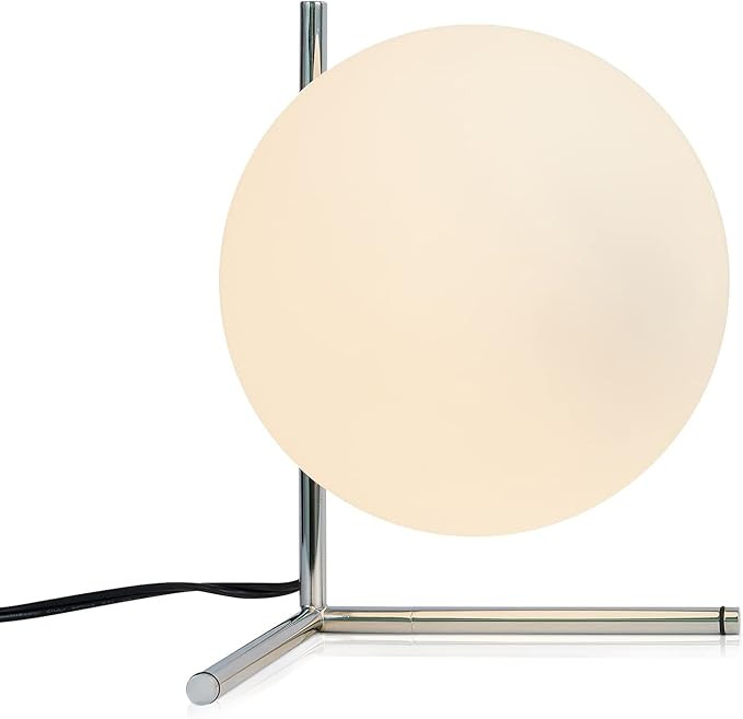 BOKT Modern Globe Table Lamp Chrome Simple Desk Lamp Bedside Nightstand Small Lamp Nordic Creativ... | Amazon (US)