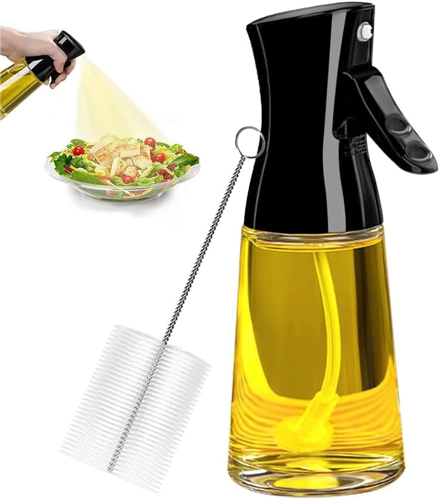 Oil Sprayer for Cooking, 180ml Glass Olive Oil Sprayer Bottle with Brush, Thick Glass, Large Rang... | Amazon (US)