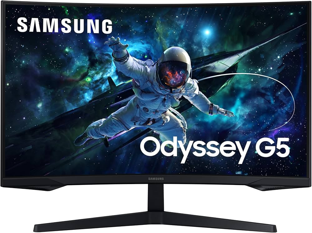 Samsung Odyssey G5 LS27CG552EUXXU 27" Gaming Monitor - QHD 2560x1440, 1000R Curved, 165Hz, 1ms, H... | Amazon (UK)