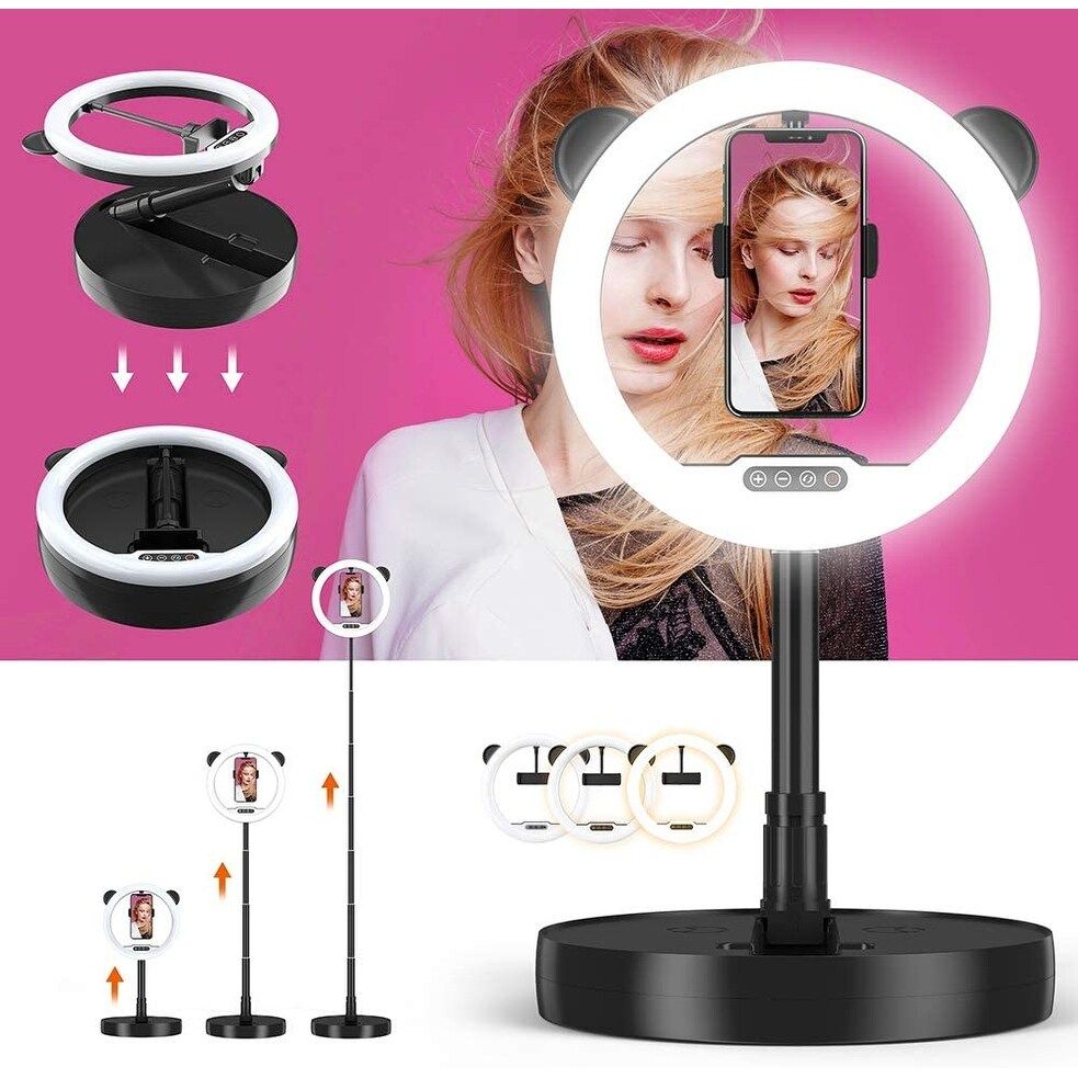 Ultra Portable LED Ring Light (10.8-inch) - USB Powered - Collapsible Stand with Adjustable Brightne | Bed Bath & Beyond