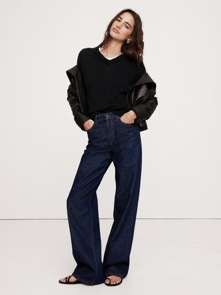 Cotton V-Neck Sweater | Banana Republic (US)