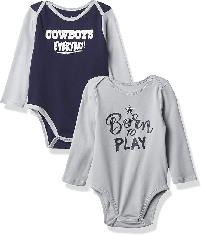Dallas Cowboys NFL Unisex Little Player 2 Pack Long Sleeve Infant Onesie Set | Amazon (US)