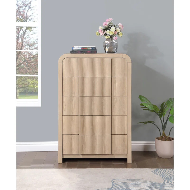 Fluted 5 Drawer 32" W Chest | Wayfair North America