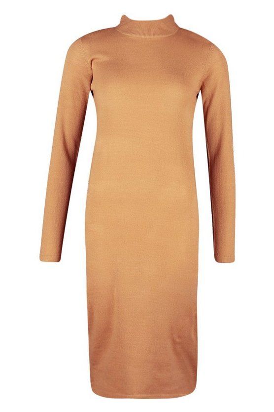 Turtle Neck Knitted Jumper Dress | Boohoo.com (US & CA)