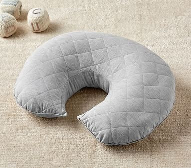 Gray Belgian Linen Boppy® Nursing & Infant Support Pillow & Slipcover | Pottery Barn Kids