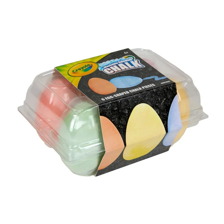 Crayola Egg Sidewalk Chalk, 6 Count Outdoor Toys, Gift for Kids, Age 4, 5, 6, 7 | Walmart (US)