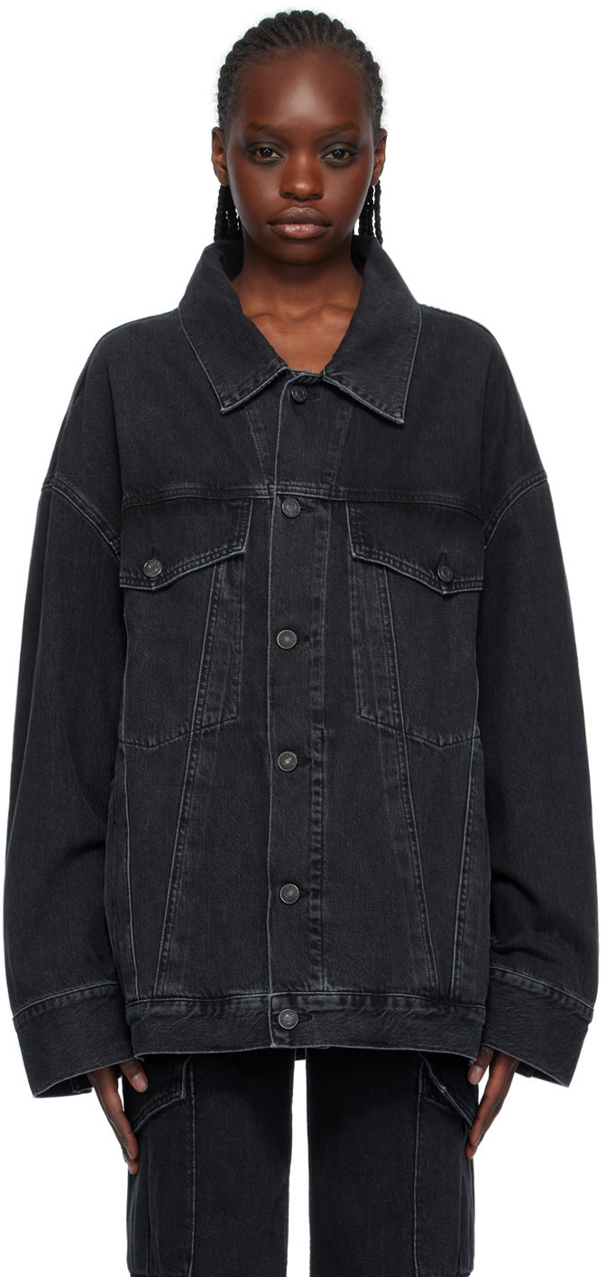 AGOLDE Black Wayne Denim Jacket | SSENSE