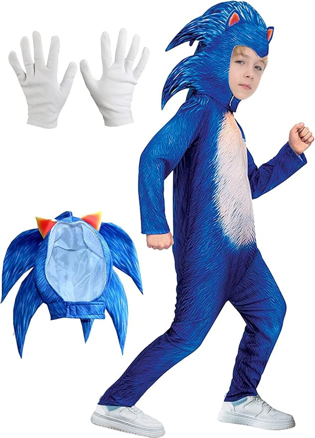 Amazon.com: Cuecutie Kids Hedgehog Costume Halloween Boys Suit Cartoon Cosplay Jumpsuit Outfits w... | Amazon (US)