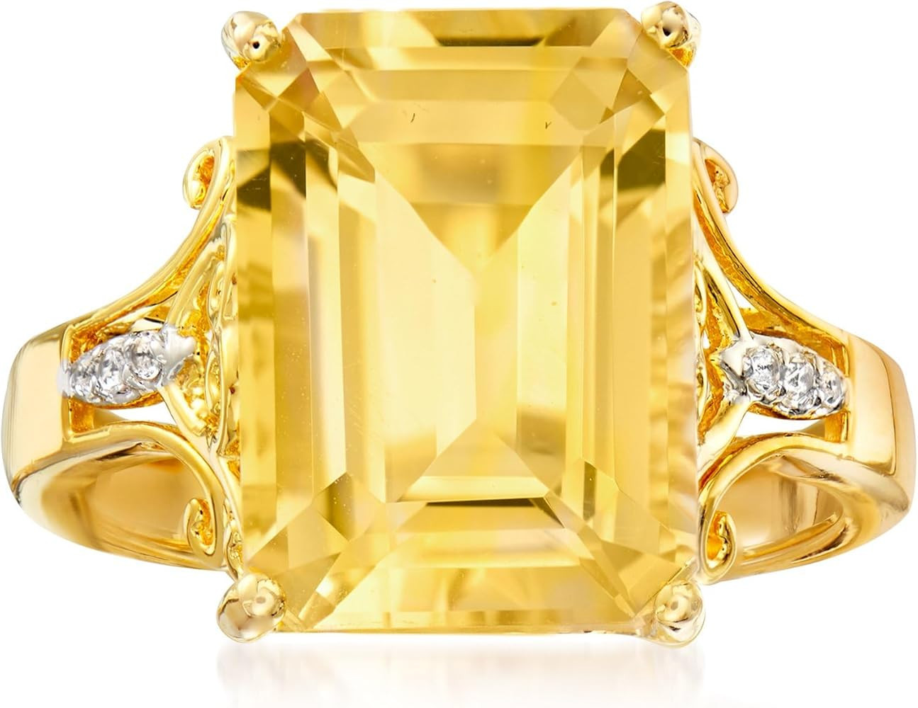 Ross-Simons 7.35 Carat Citrine Ring With White Topaz Accents in 18kt Gold Over Sterling | Amazon (US)