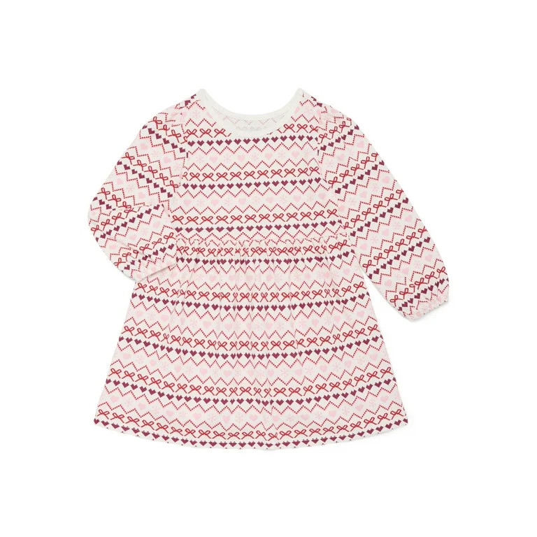 Garanimals Toddler Girl Long Sleeve Elastic Cuff Knit Dress, Sizes 12M-5T | Walmart (US)
