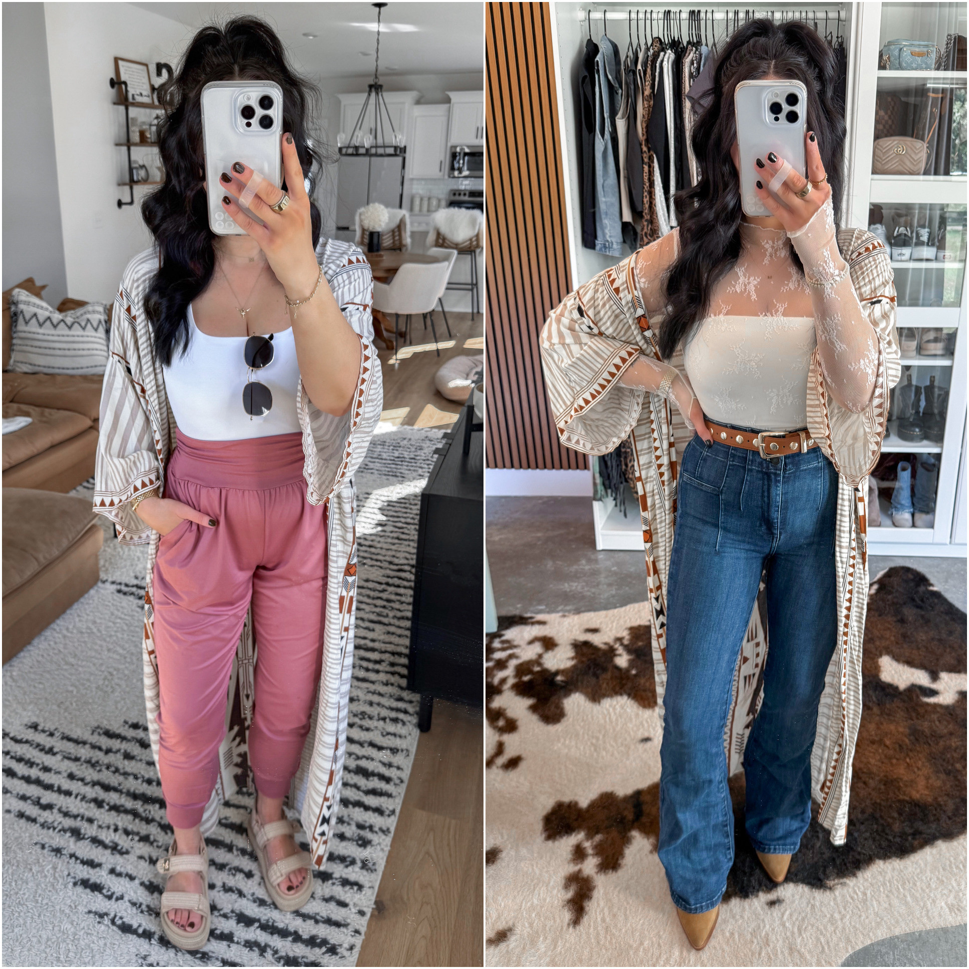 This kimono was a top seller for 2025! I've styled it so many ways - but these two looks are my favorite! You all also loved these jogger style harem pants - they're so soft and ridiculously comfortable! 🤍

 

 #LTKFindsUnder50 #LTKFindsUnder100