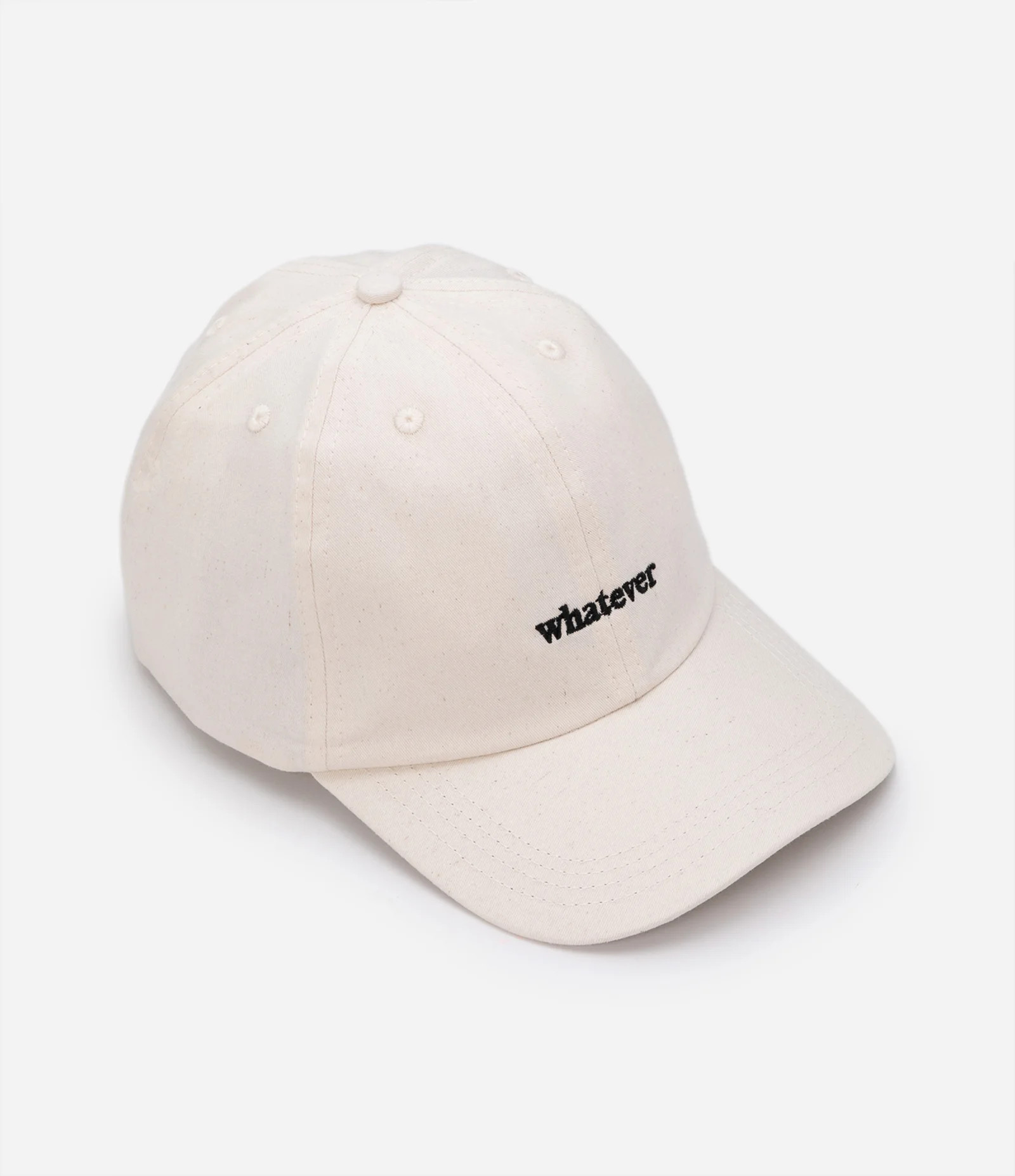 Boné Aba Curva em Sarja com Bordado Whatever Bege | Renner (BR)