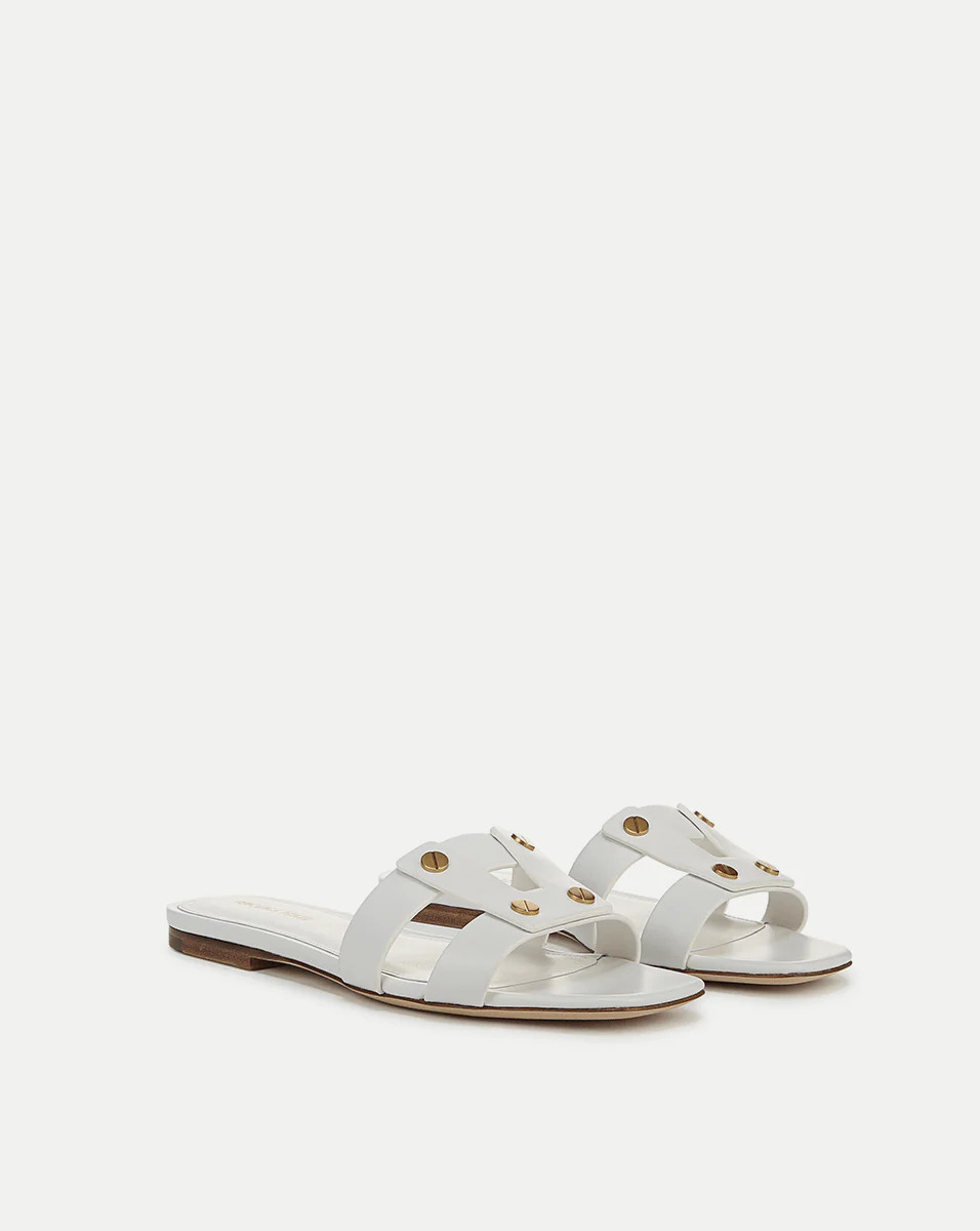 Via Slide Sandal in Coconut | Veronica Beard | Veronica Beard