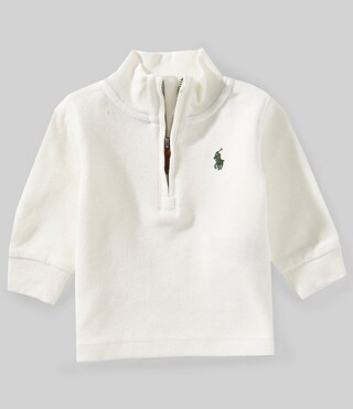 Ralph Lauren Baby Boys Long Sleeve Estate-Rib Quarter-Zip Pullover | Dillard's | Dillard's
