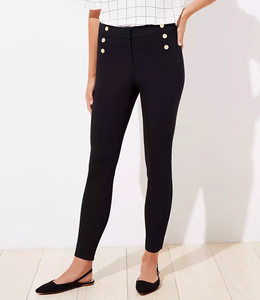 Sailor High Waist Skinny Ankle Pants in Curvy Fit | LOFT | LOFT