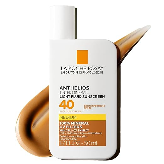 La Roche-Posay Anthelios Tinted Sunscreen SPF 40+, Broad Spectrum SPF + Antioxidants, Titanium Di... | Amazon (US)