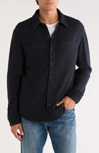 Vince Piqué Shirt Jacket in Coastal at Nordstrom Rack, Size Medium | Nordstrom Rack