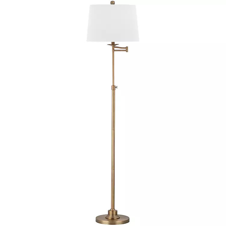 Gold Swing Arm Adjustable Floor Lamp | Kirklands Home | Kirklands
