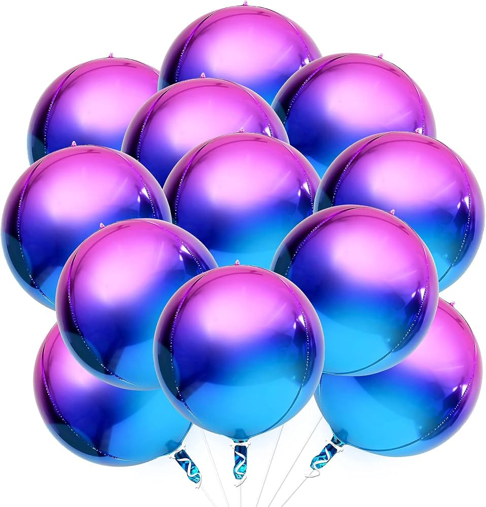 Katchon, Purple Galaxy Balloons - 22 Inch, Pack of 12 | Galaxy Party Purple Metallic Balloons | I... | Amazon (US)