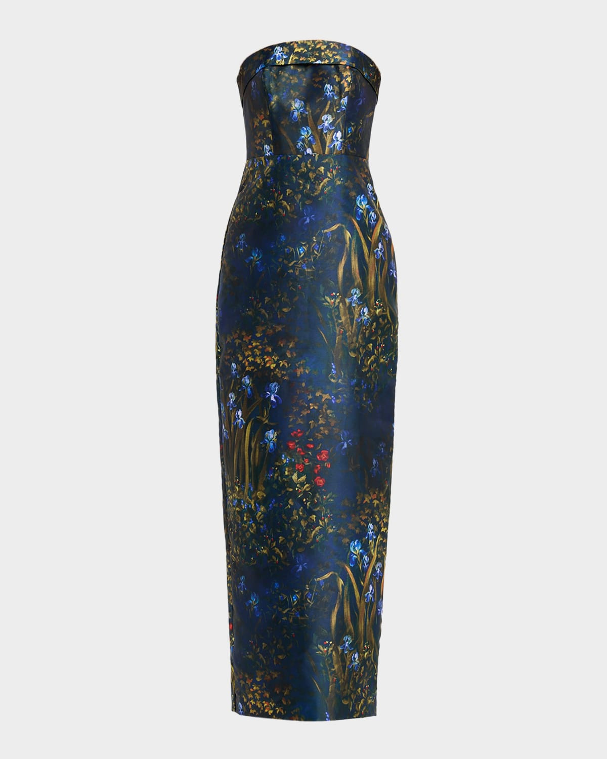 Lynette Strapless Floral-Print Column Gown | Neiman Marcus