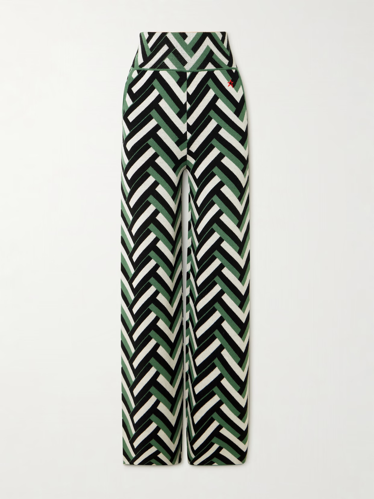 Perfect Moment - Embroidered Wool Wide-leg Pants - Green | NET-A-PORTER (US)