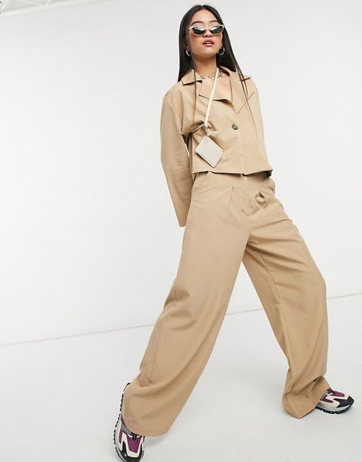 Native Youth high waist pleated very wide leg trousers co-ord | ASOS (Global)
