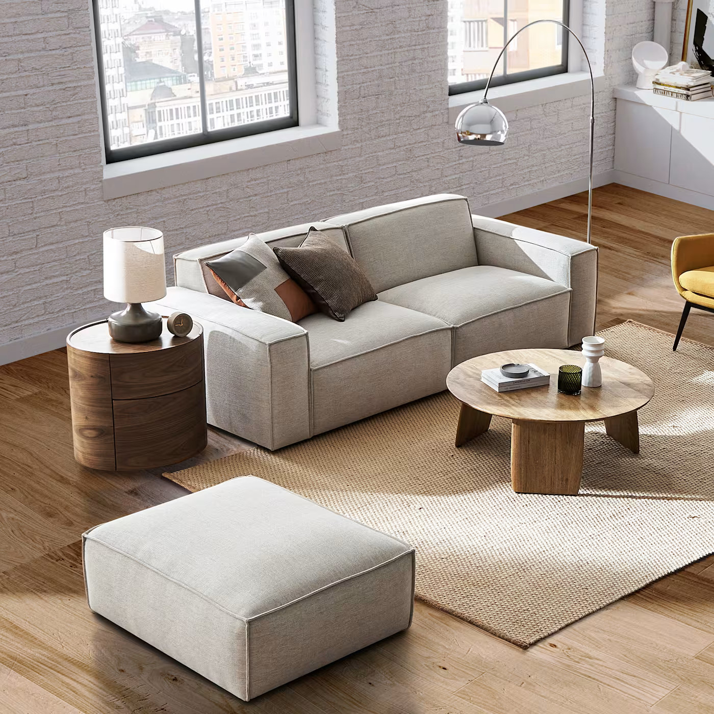 Jonathan Sofa with Ottoman | Castlery | Castlery US