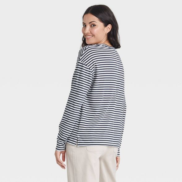 Women's Striped Long Sleeve French T-Shirt - A New Day™ | Target