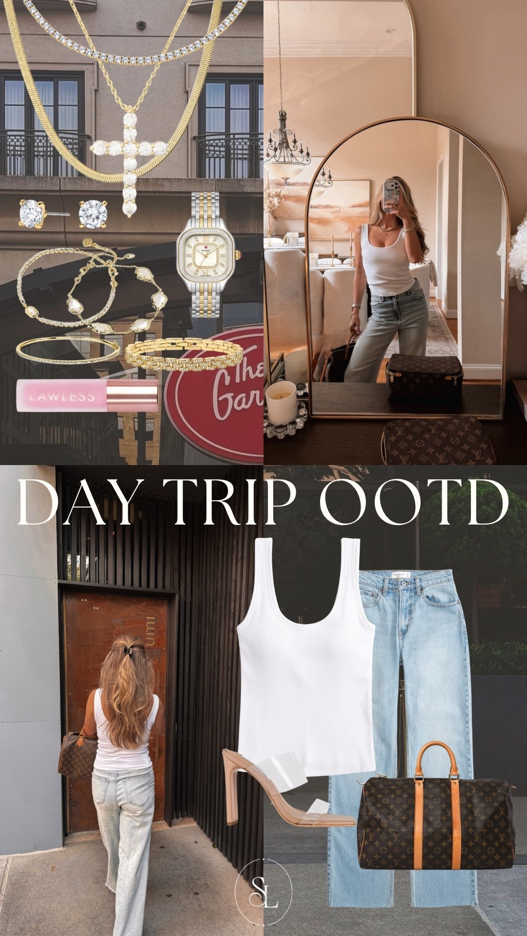classic white tank + denim for the perfect elevated travel day🤌🏽

#LTKgrwm #LTKdayinmylife #LTKootd
