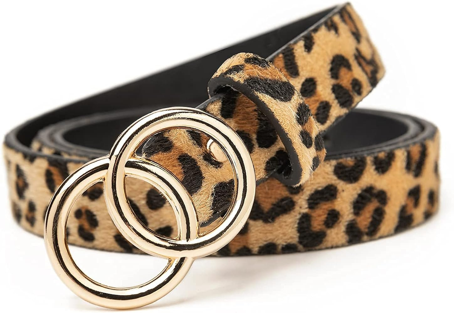 Miss Danger Leopard Belt Alloy Buckle for women Leather Belt with Pants Jeans Dresses | Amazon (US)
