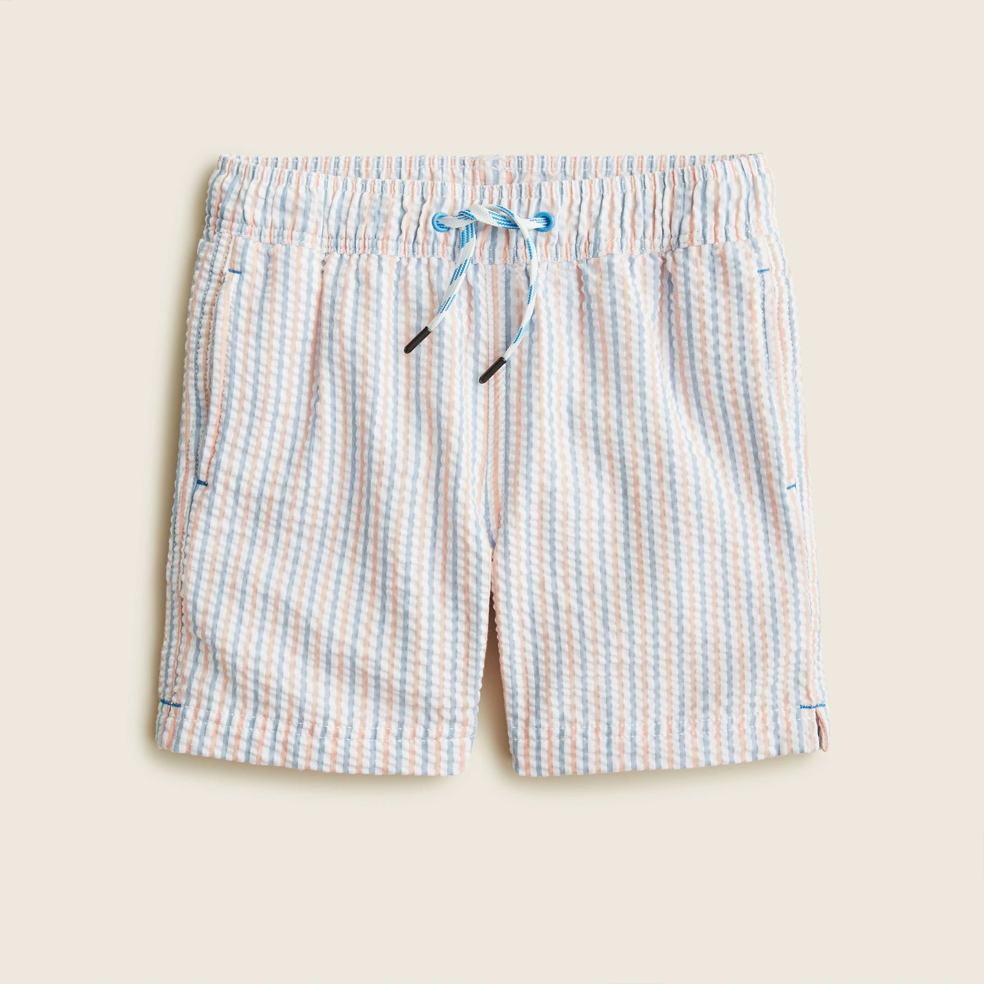 Boys' seersucker swim trunk with UPF 50+Item BE968 
 
 
 
 
 There are no reviews for this produc... | J.Crew US