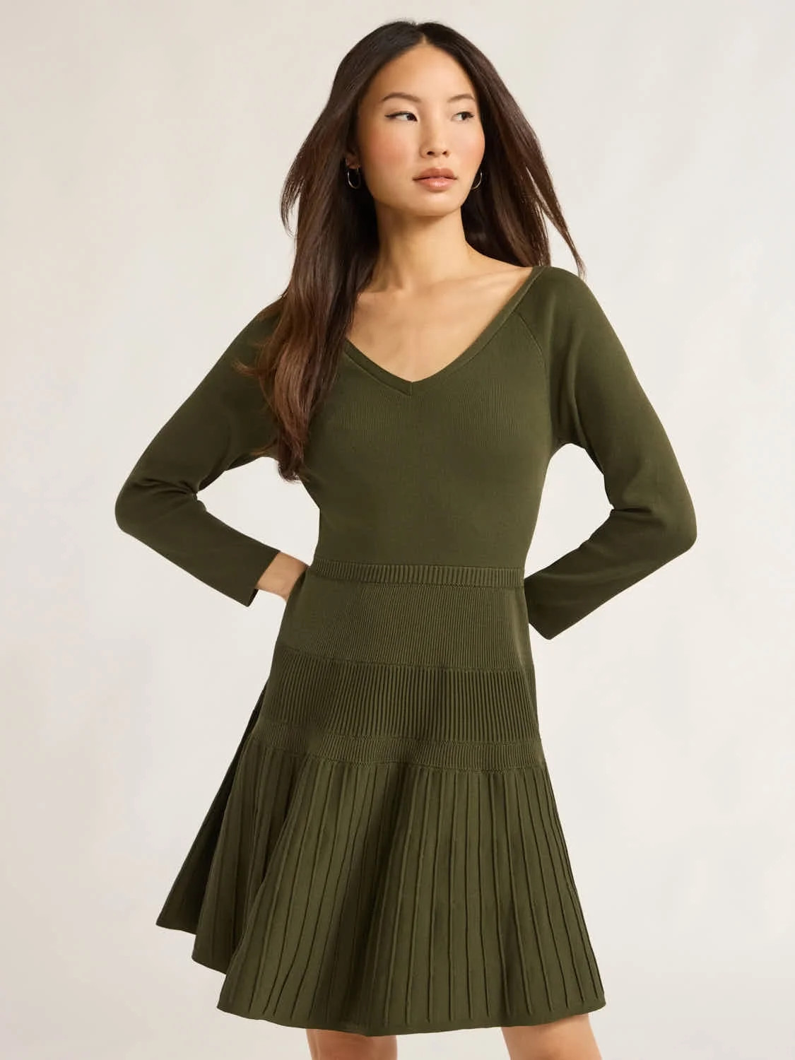 Scoop Women’s & Women's Plus Knit Mini Flare Dress, Sizes XS-4X | Walmart (US)