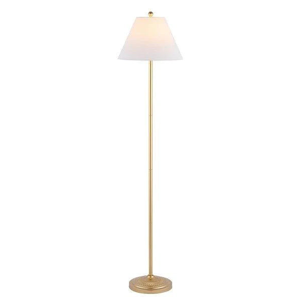 Classic Brass Floor Lamp With White Empire Shade | The Well Appointed House, LLC
