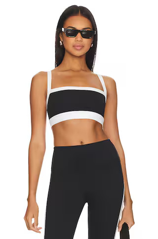 Splits59 Monah Rigor Sports Bra in Black & White from Revolve.com | Revolve Clothing (Global)